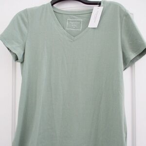 CHARTER CLUB -  Women's V-Neck Short-Sleeve Sleepwear Top - SMALL